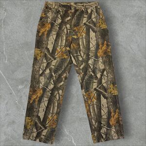 Vintage Carhartt B158 CMO Real Tree Duck Canvas Dungaree Carpenter Pants - 35x32